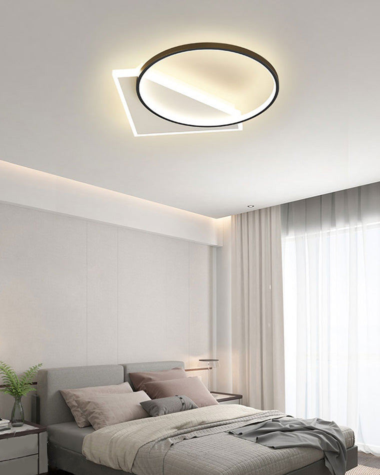 Dimmable Flat Geometric Ceiling Light