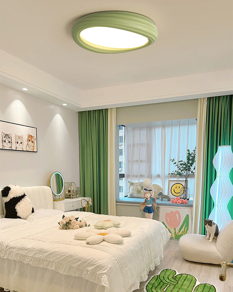 Matcha Green Biscuit Shaped Children's Ceiling Light
