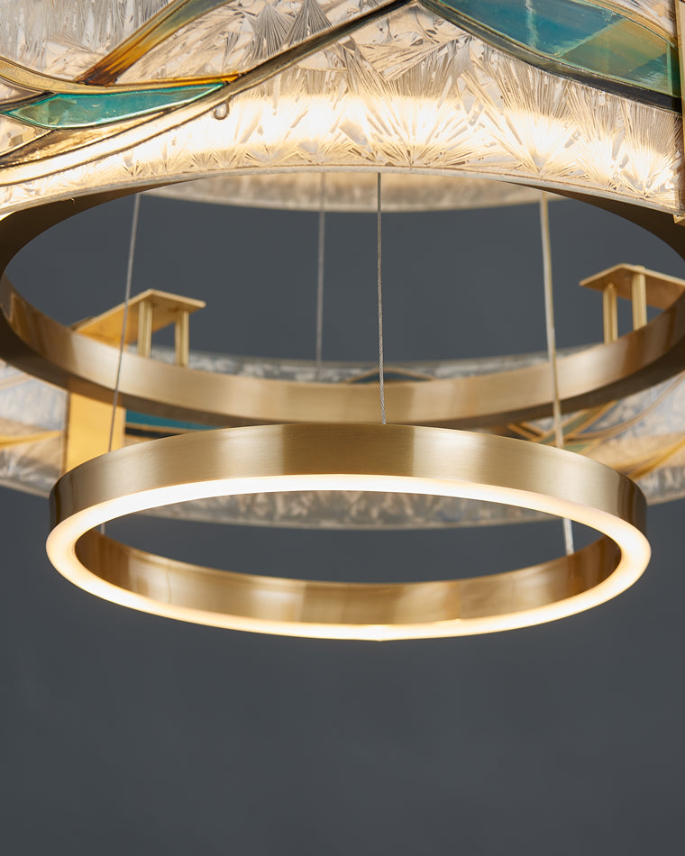 Round Enamel Nebula Chandelier