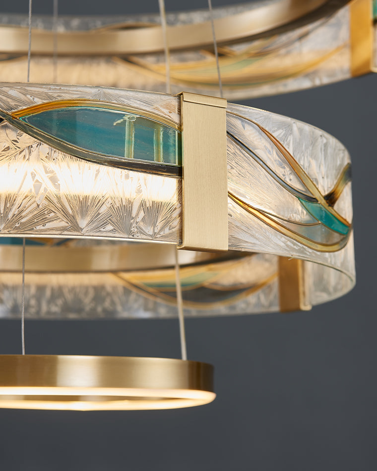 Round Enamel Nebula Chandelier