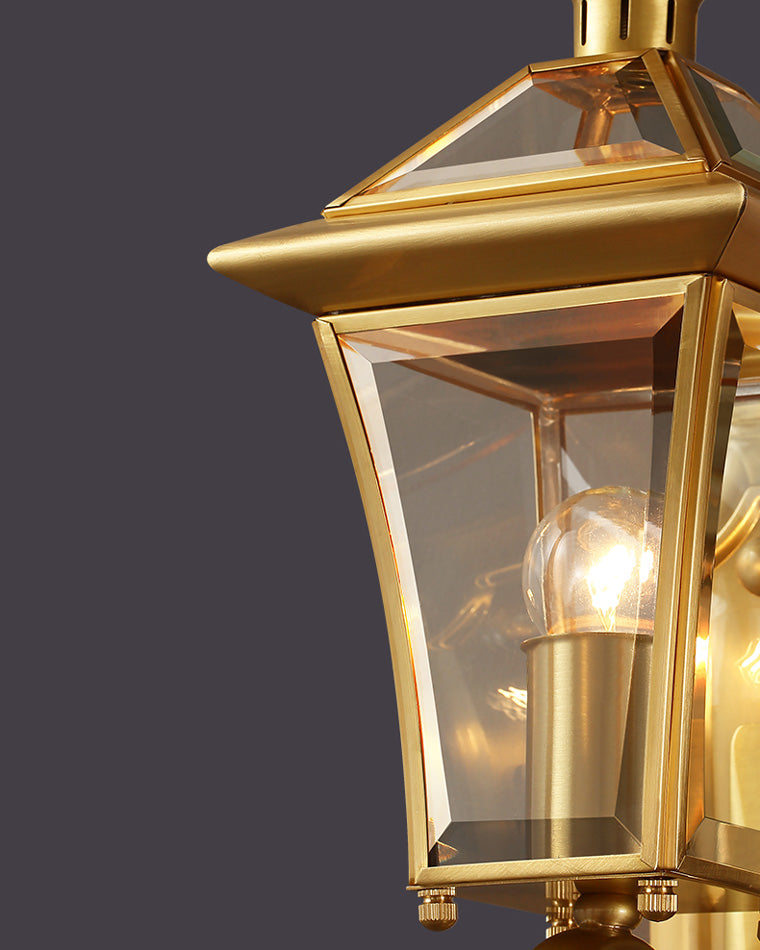 Solaria Outdoor Wall Light – Gold and Elegant