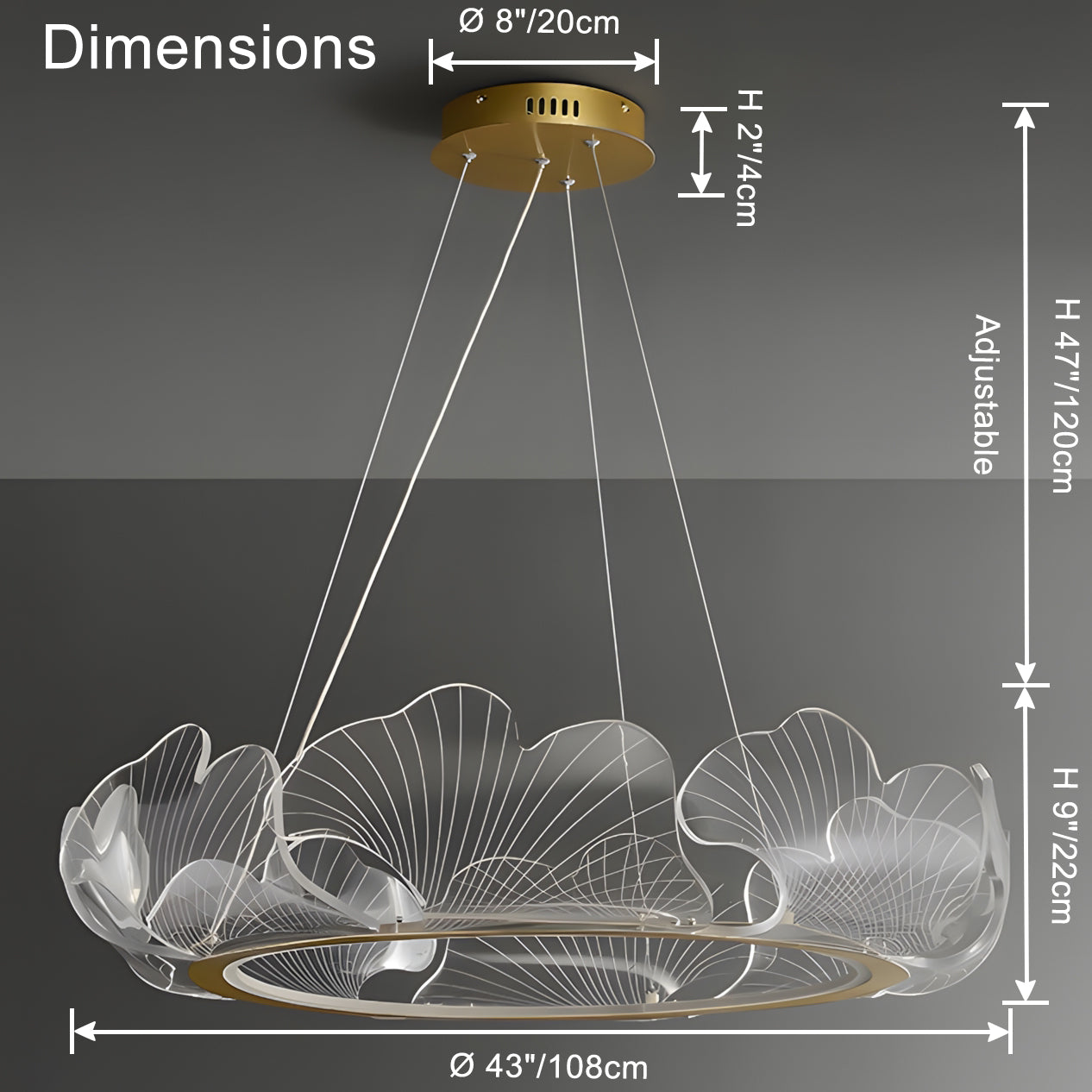 Lustre en Feuilles de Ginkgo -Élégance Naturelle