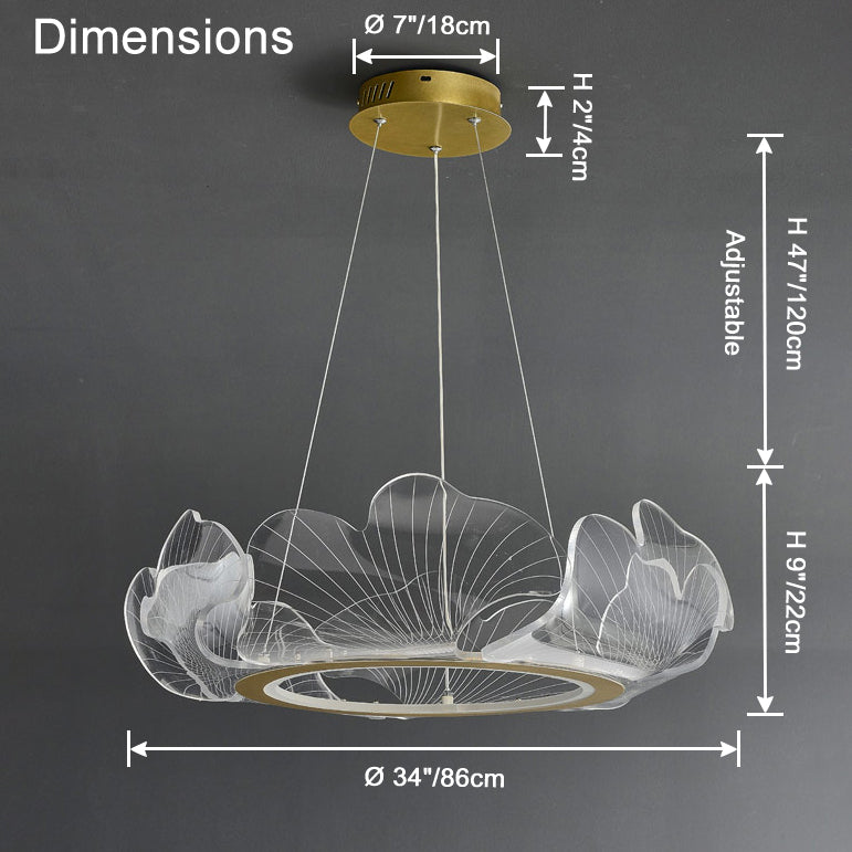 Ginkgo Leaf Chandelier - Natural Elegance