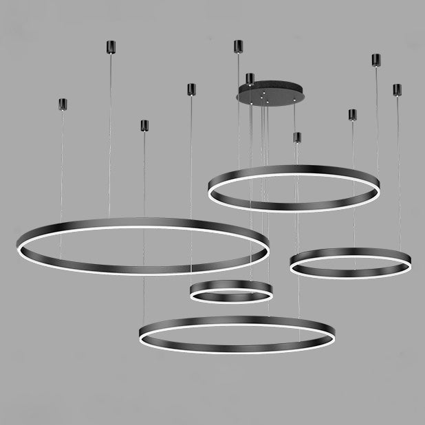LED Ring Chandelier - Halo Rings