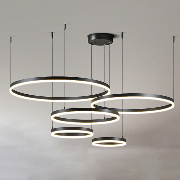 LED Ring Chandelier - Halo Rings