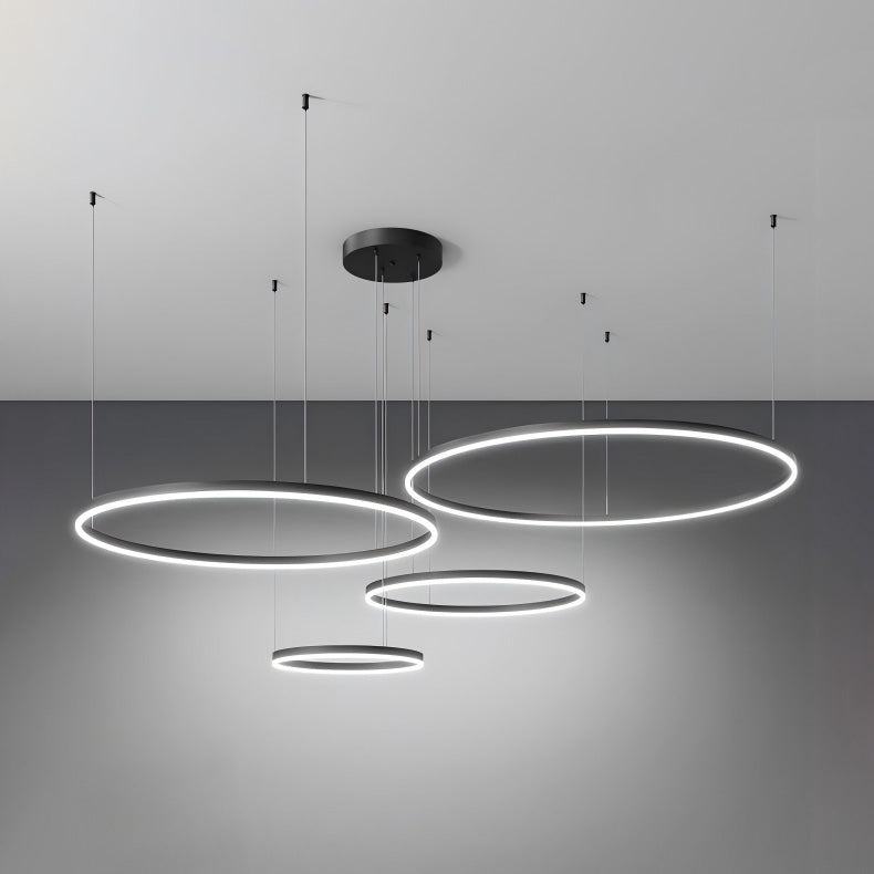 LED Ring Chandelier - Halo Rings