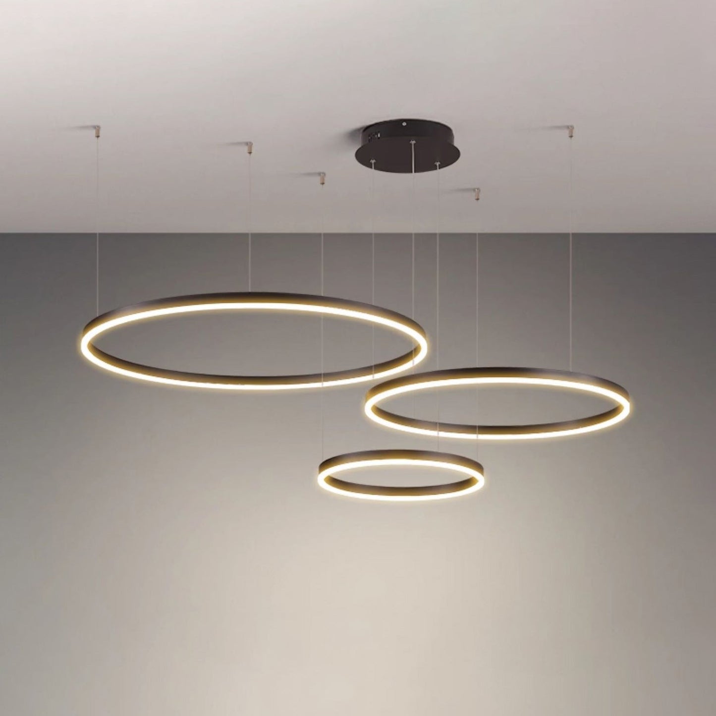LED Ring Chandelier - Halo Rings