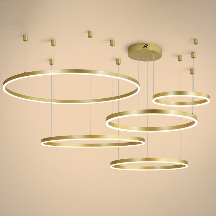 LED Ring Chandelier - Halo Rings