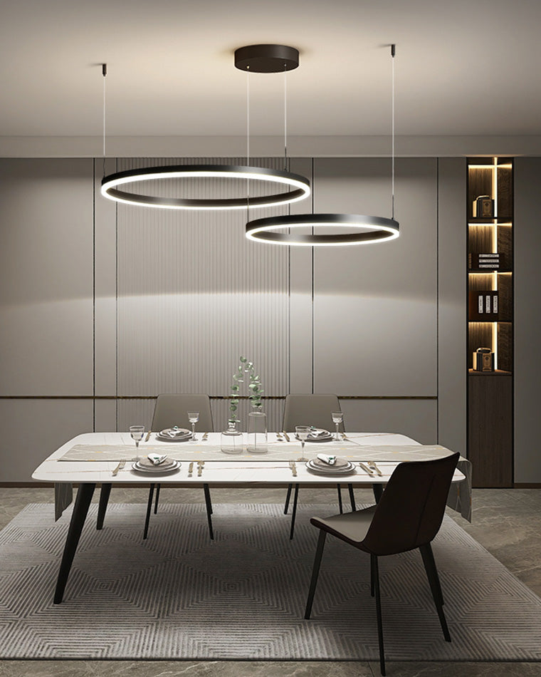 LED Ring Chandelier - Halo Rings