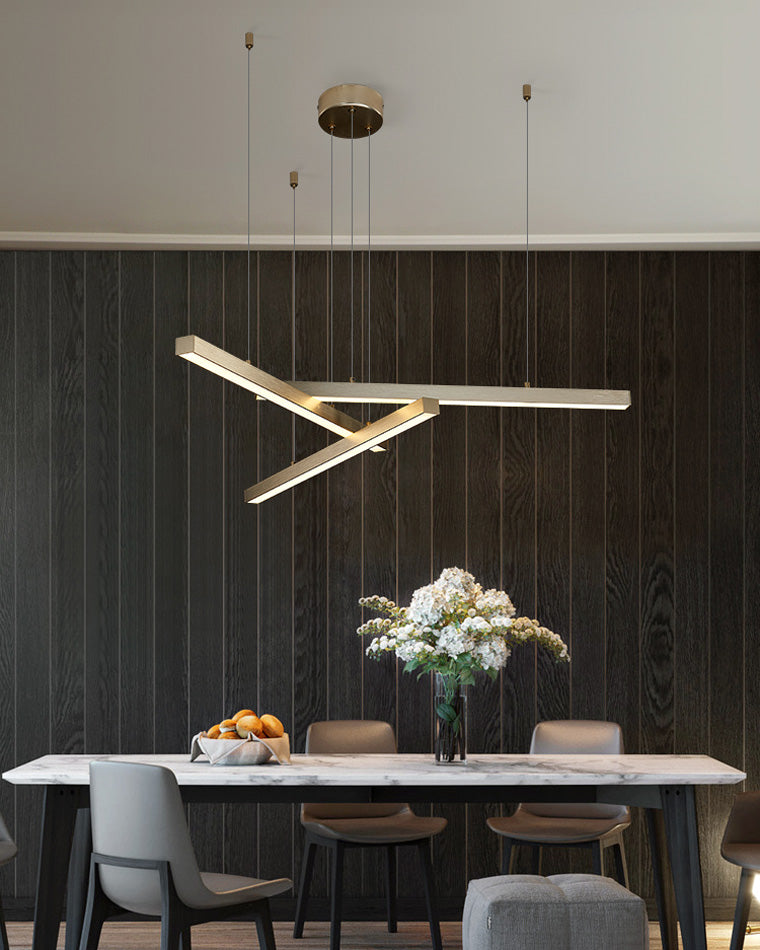 Multi-rod LED chandelier