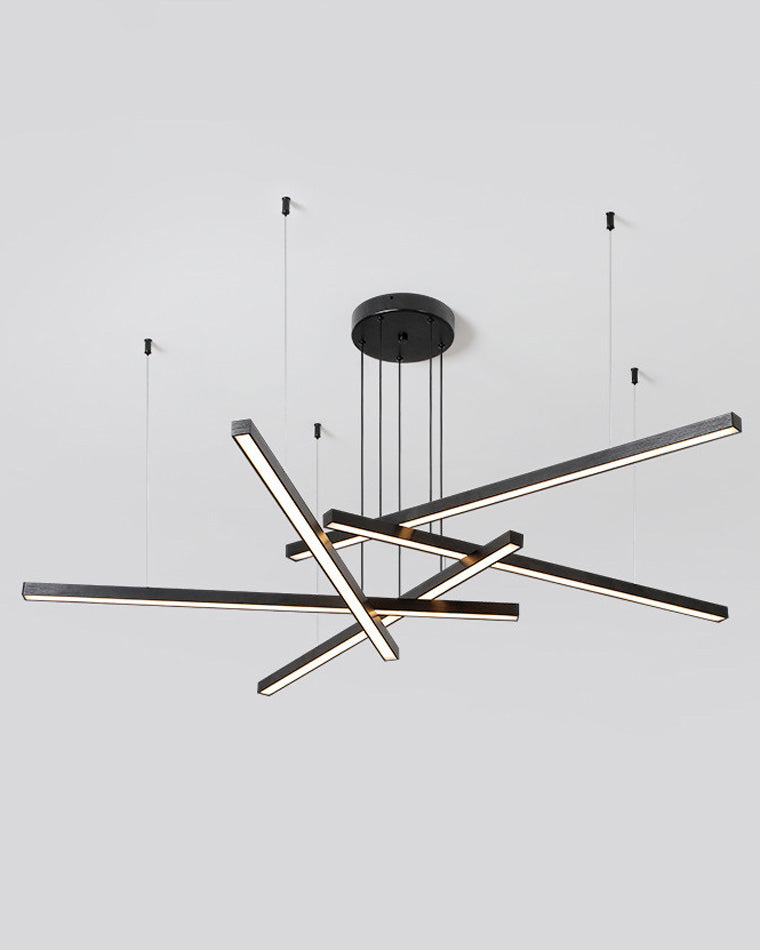 Multi-rod LED chandelier
