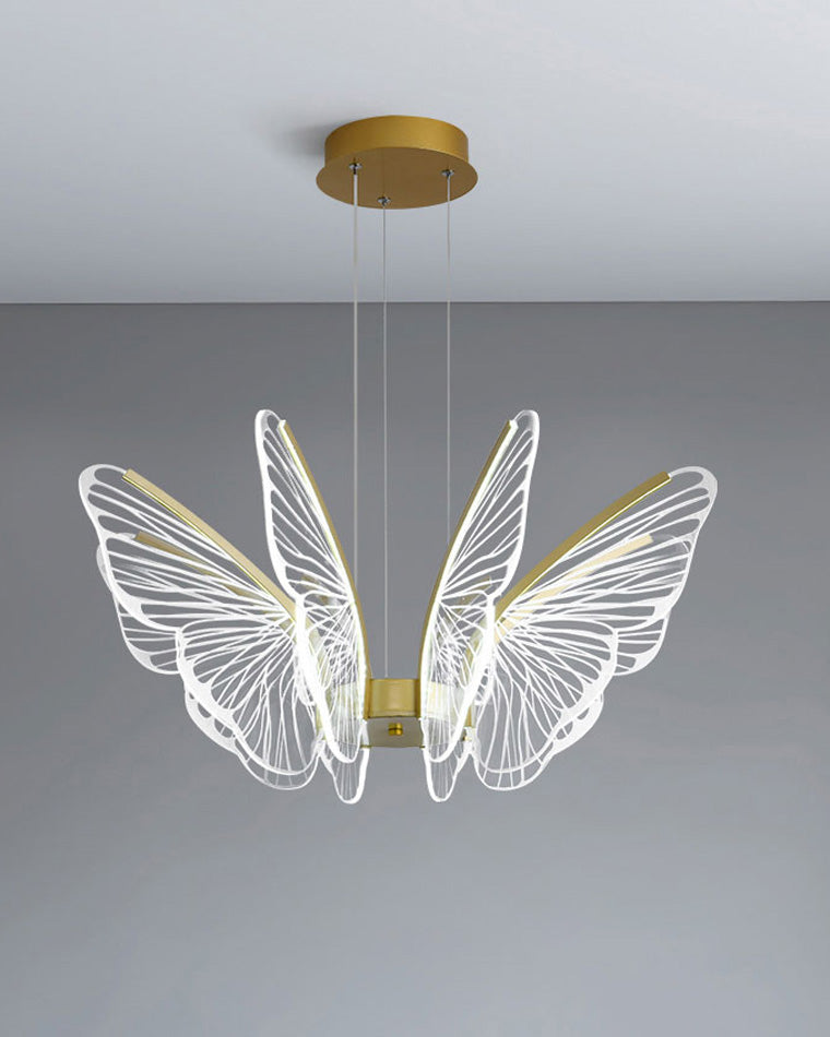 Lustre Papillon Transparent