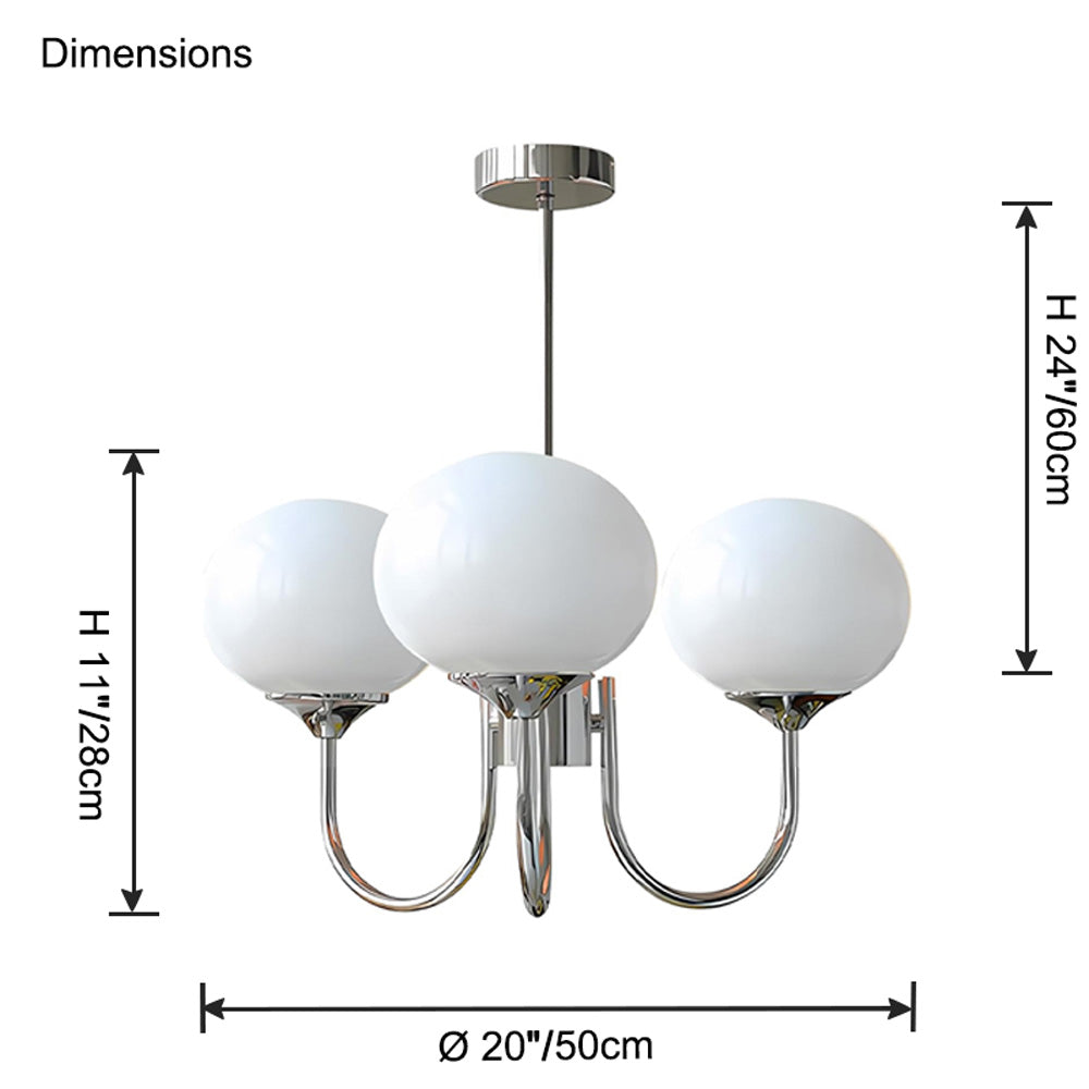 Pink Glass Bubble Chandelier - Glamour Rose
