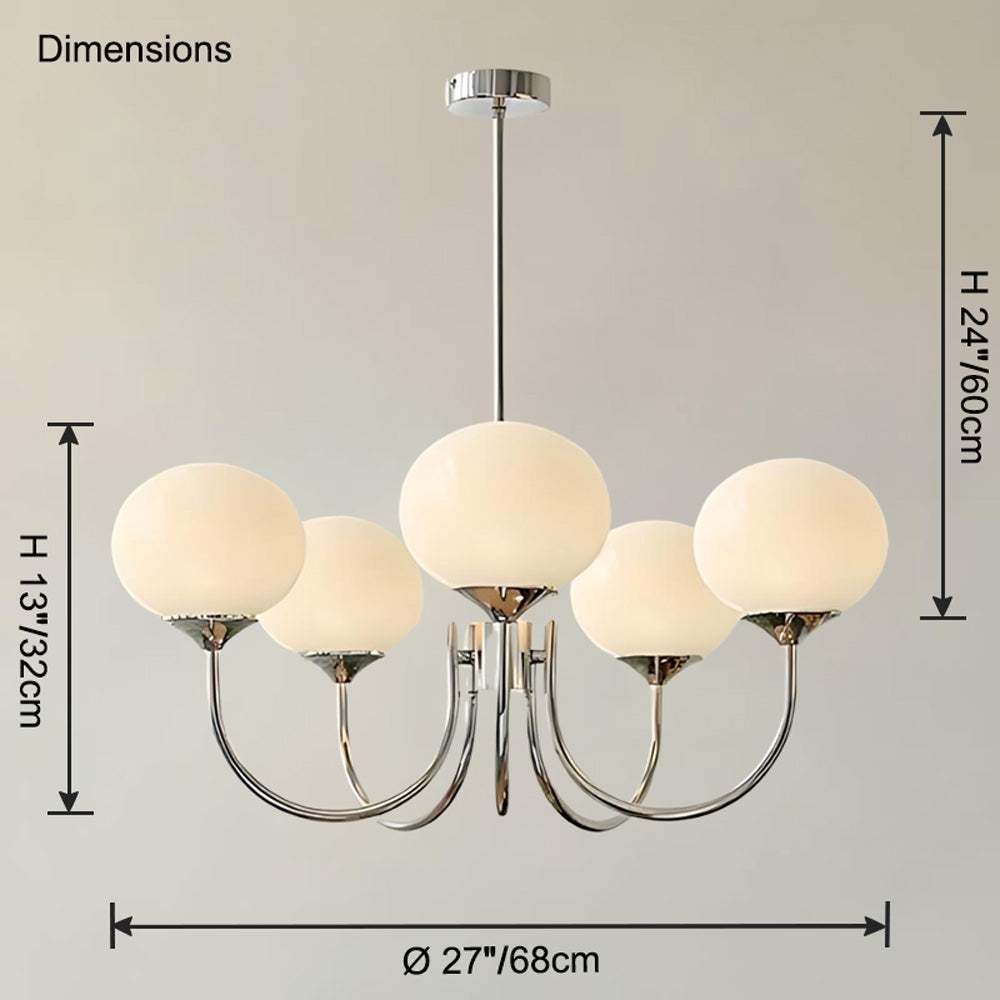 Pink Glass Bubble Chandelier - Glamour Rose
