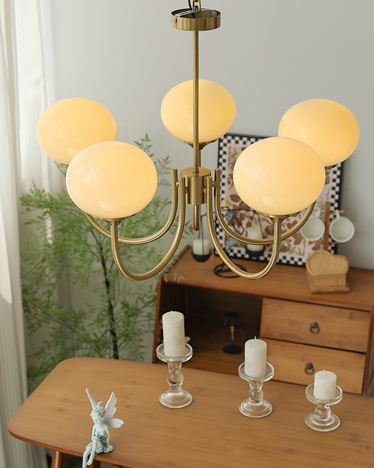 Pink Glass Bubble Chandelier - Glamour Rose