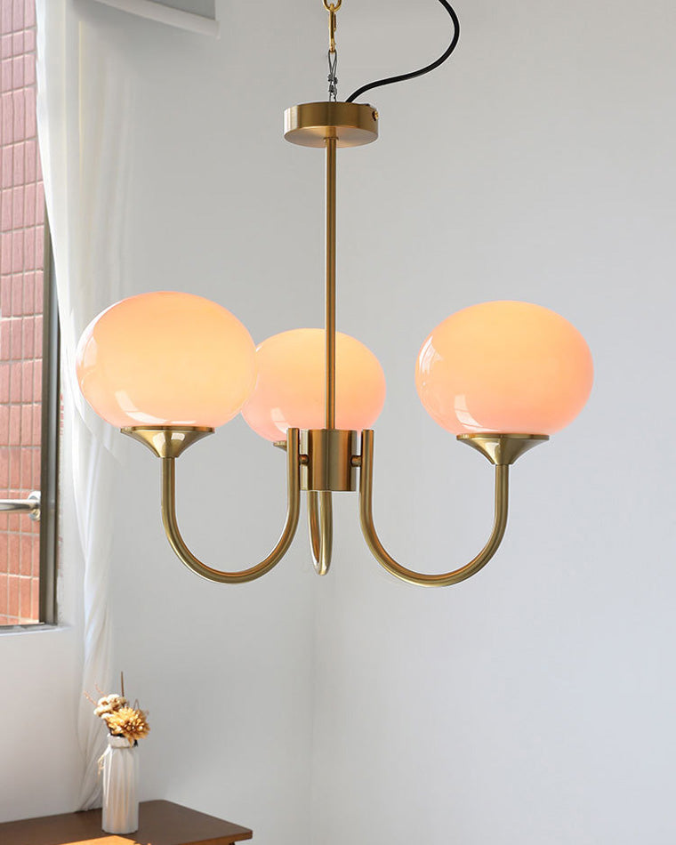 Pink Glass Bubble Chandelier - Glamour Rose