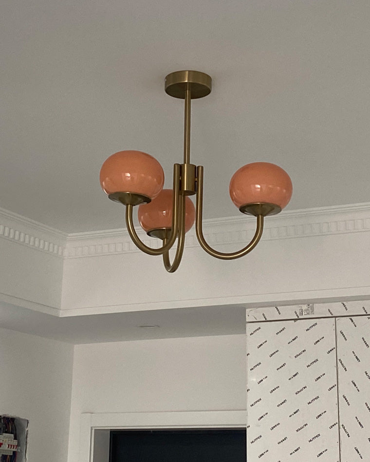 Pink Glass Bubble Chandelier - Glamour Rose