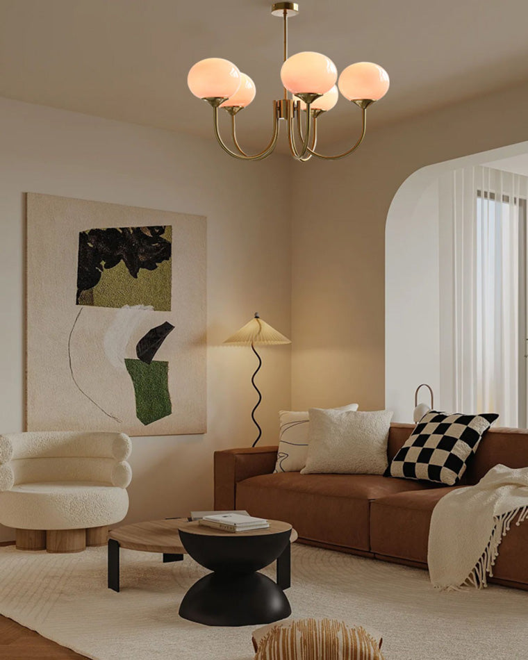 Pink Glass Bubble Chandelier - Glamour Rose