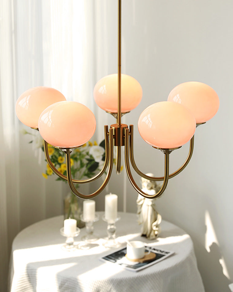 Pink Glass Bubble Chandelier - Glamour Rose
