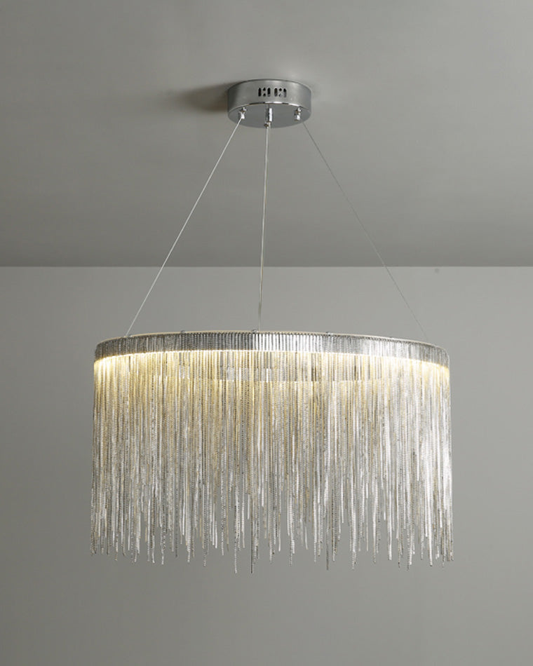 Round Chandelier - Fringed Shine