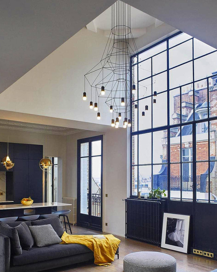 Sculptural Wire Chandelier