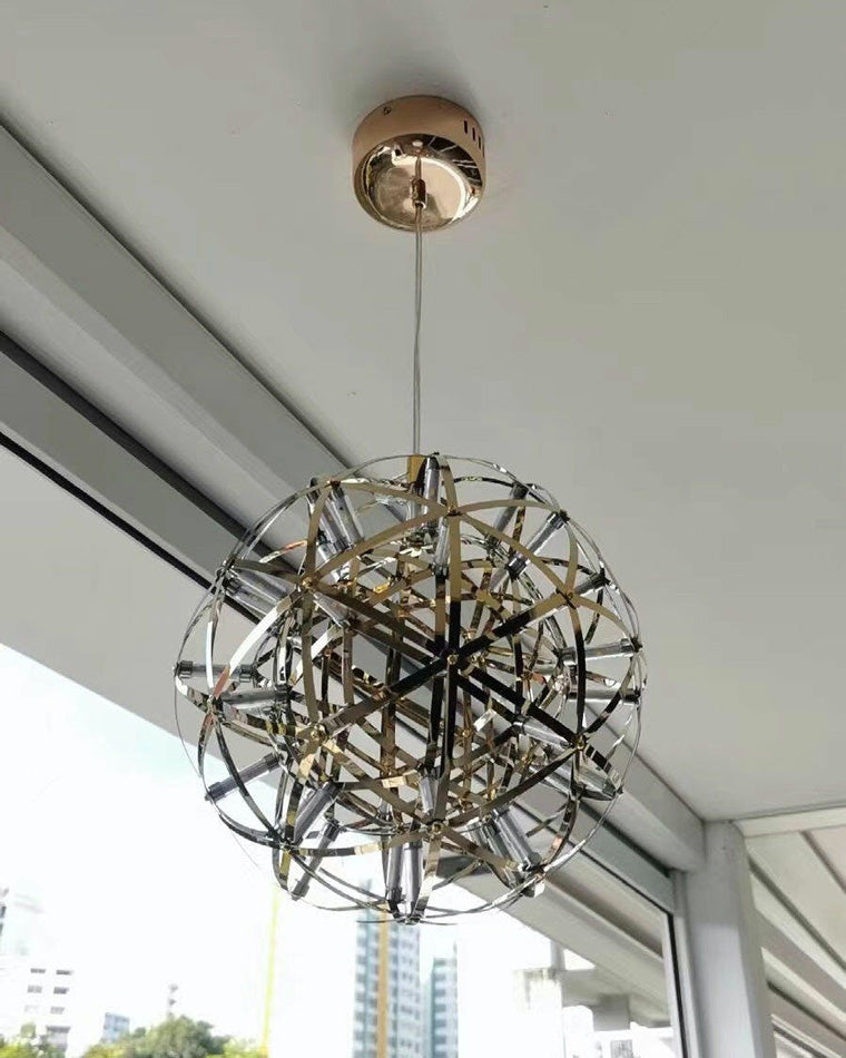 Lustre Céleste en Sphères Lumineuses
