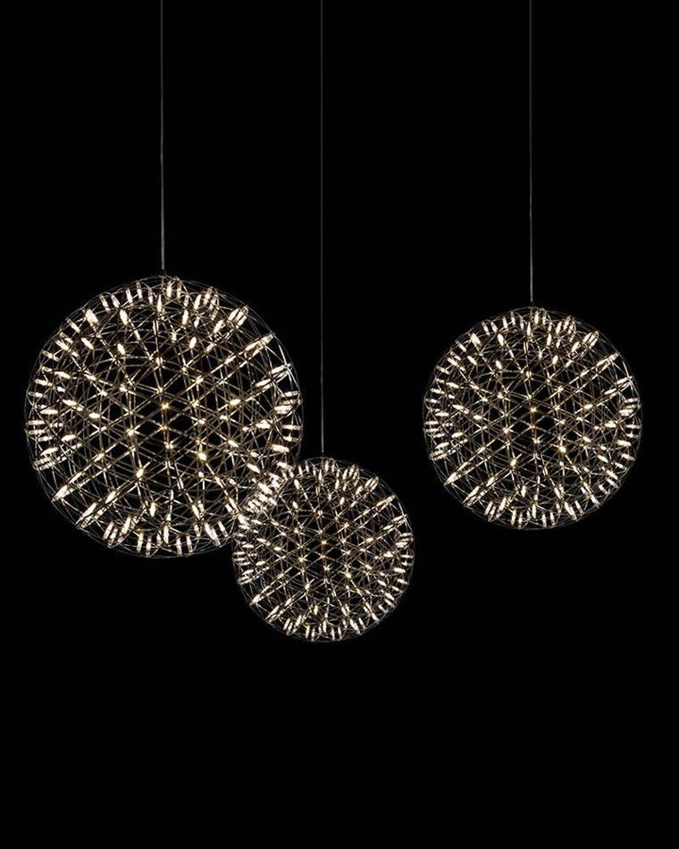 Lustre Céleste en Sphères Lumineuses