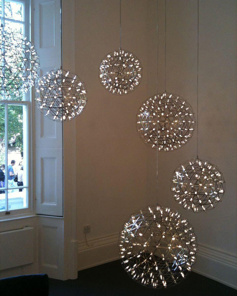 Lustre Céleste en Sphères Lumineuses