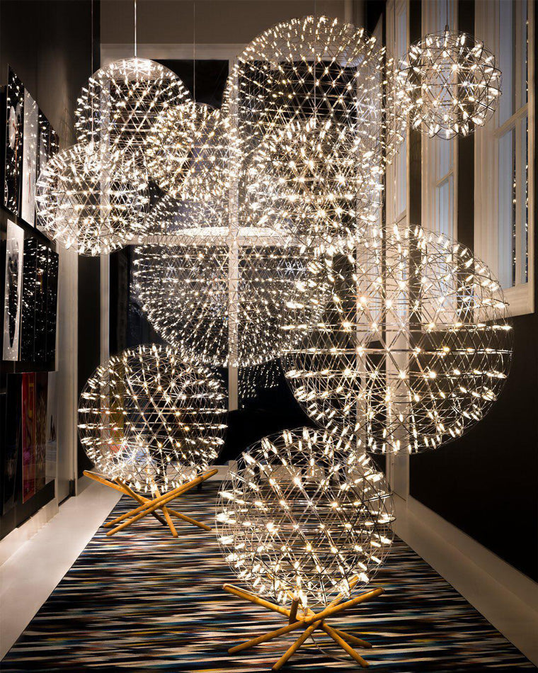 Lustre Céleste en Sphères Lumineuses