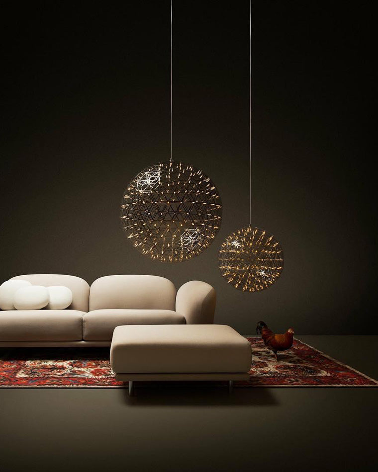Lustre Céleste en Sphères Lumineuses