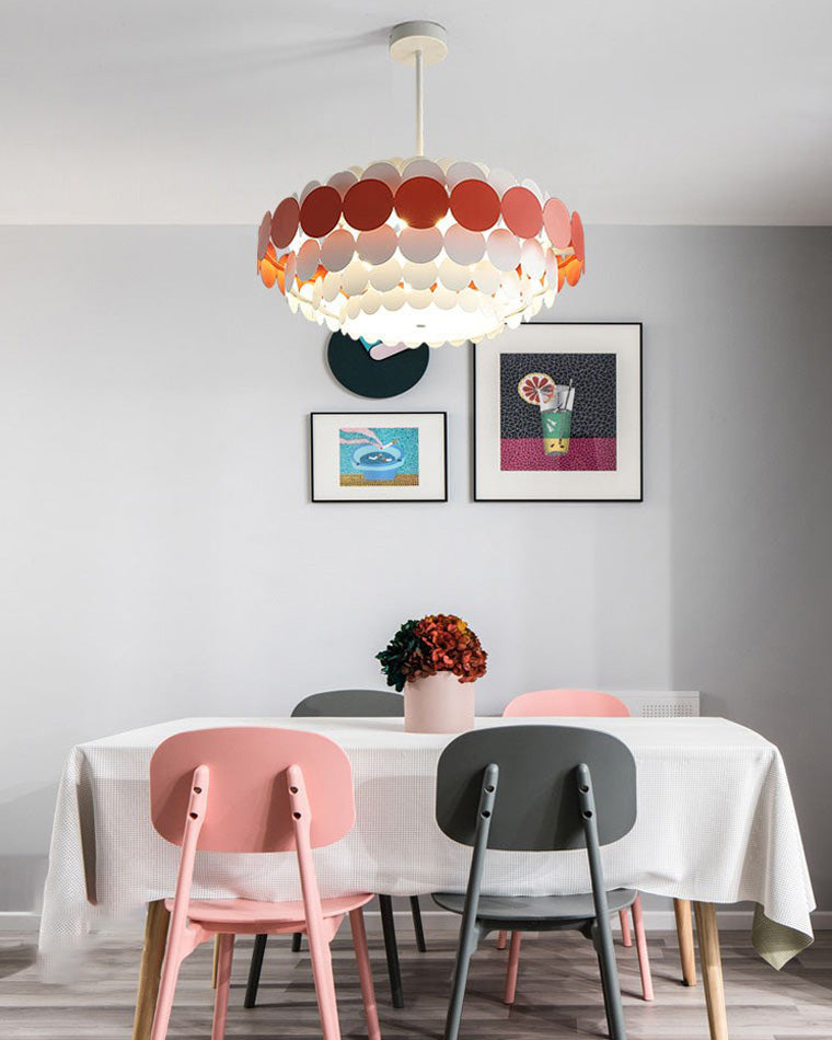 Scandinavian Scalloped Chandelier