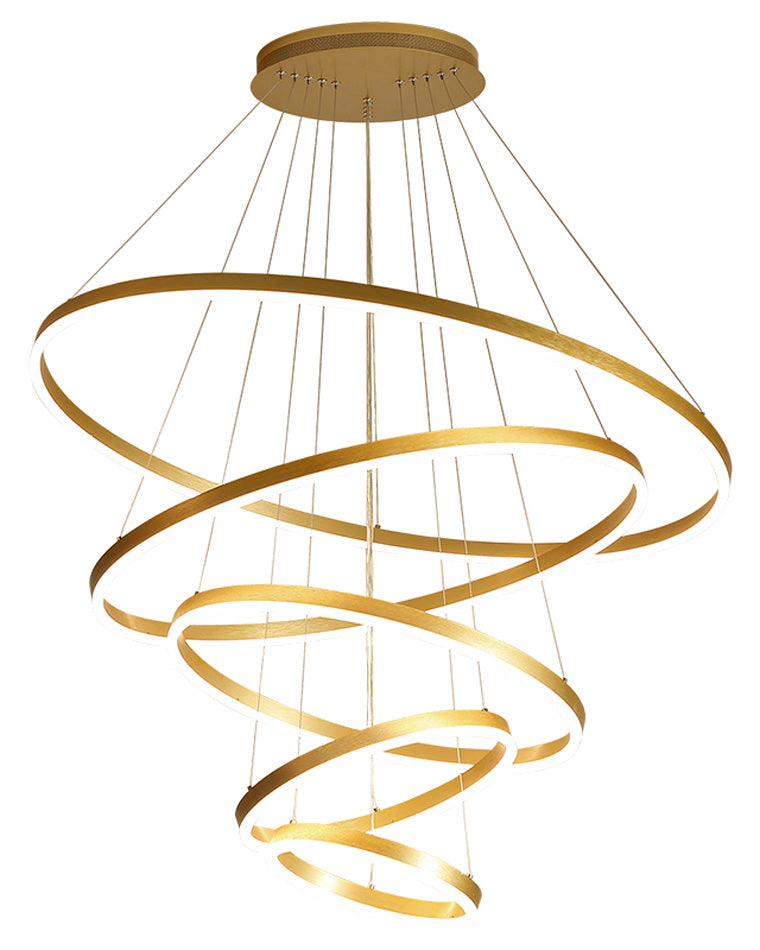 LED Ring Chandelier - Cascading Elegance