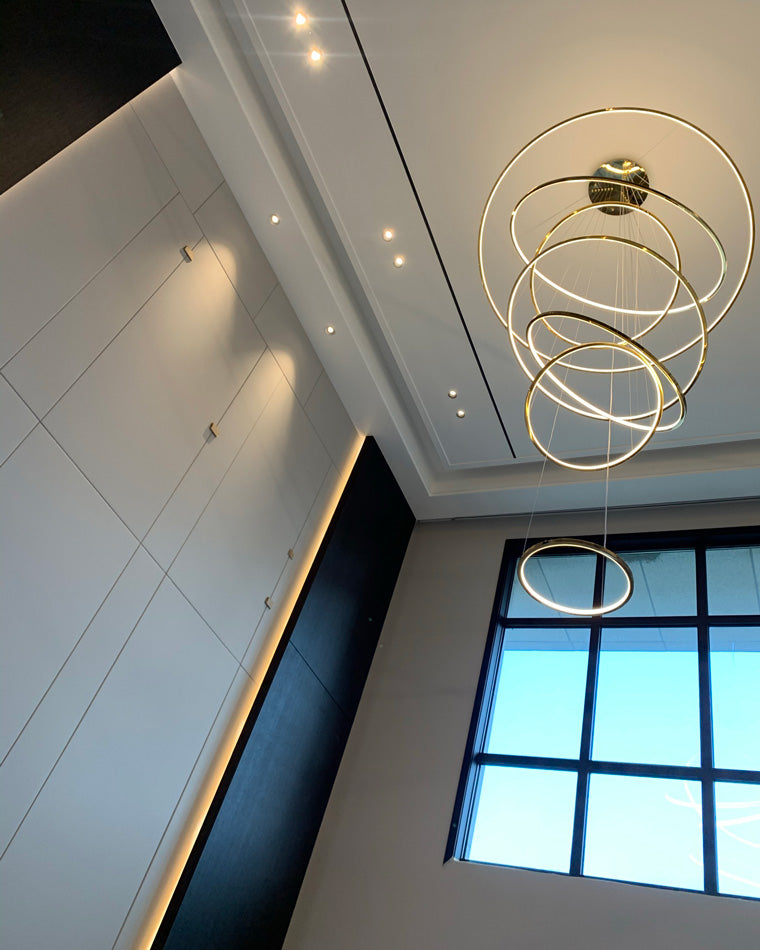 Multi-Tier Ring Chandelier - Halo Tiered Circles