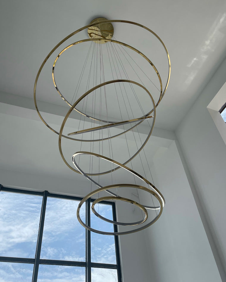 Multi-Tier Ring Chandelier - Halo Tiered Circles