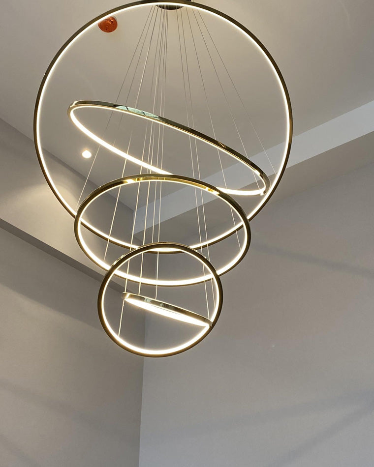 Multi-Tier Ring Chandelier - Halo Tiered Circles