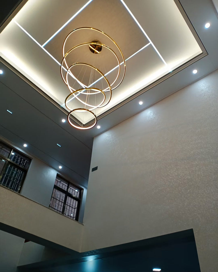 Multi-Tier Ring Chandelier - Halo Tiered Circles