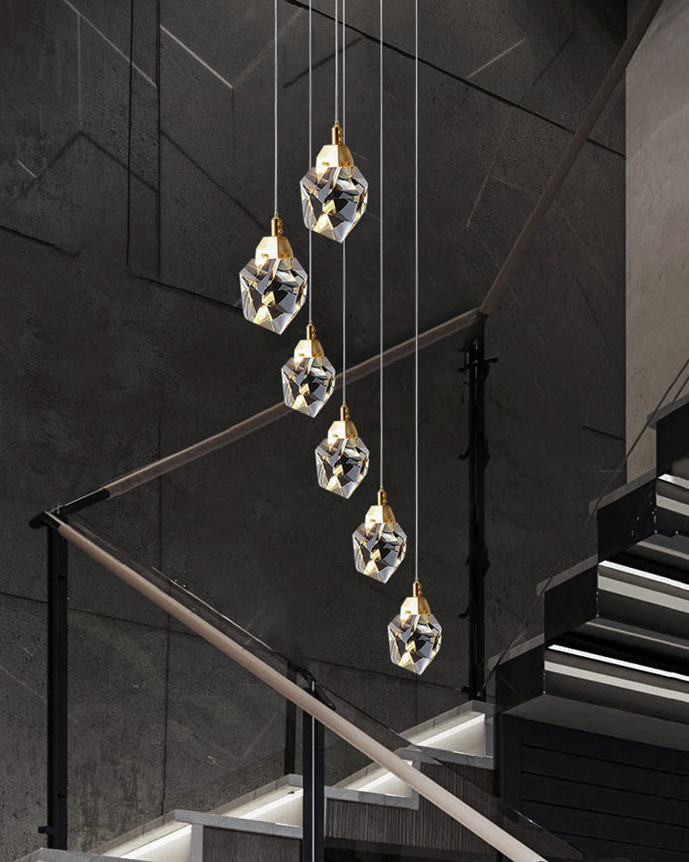 Crystal Rain Chandelier - Natural Elegance