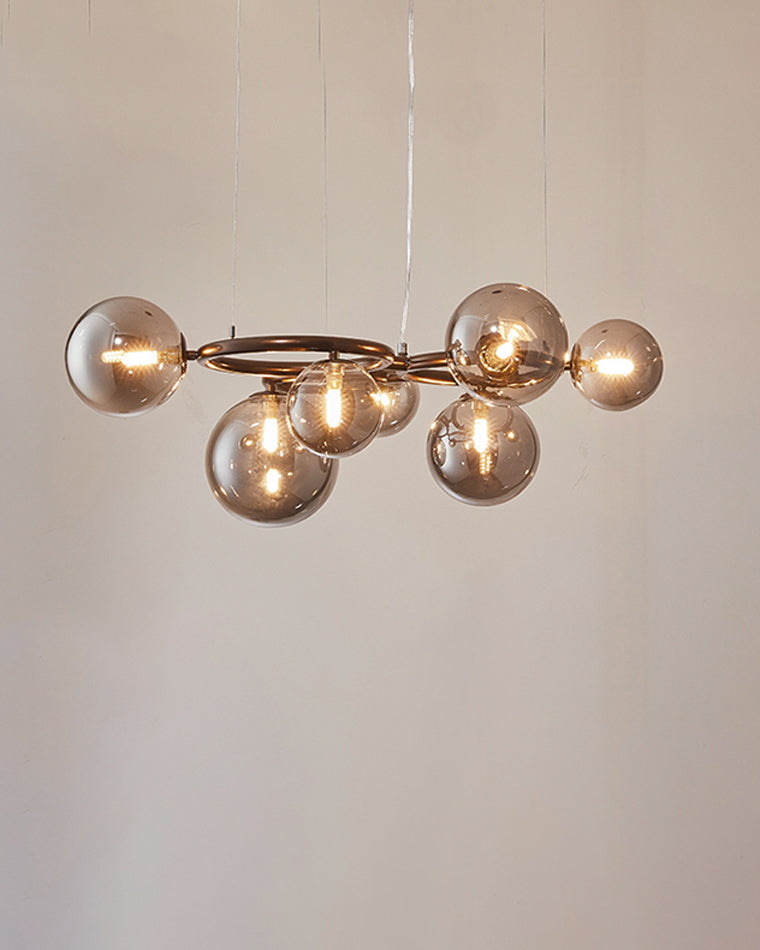 Lustre Boules de Verre Colorées