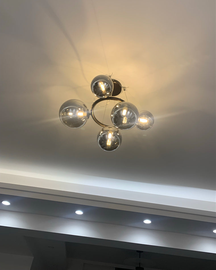 Lustre Boules de Verre Colorées
