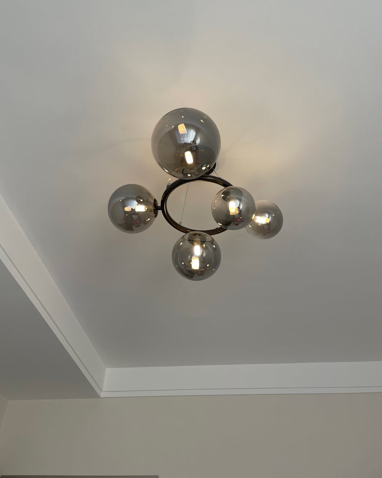 Lustre Boules de Verre Colorées