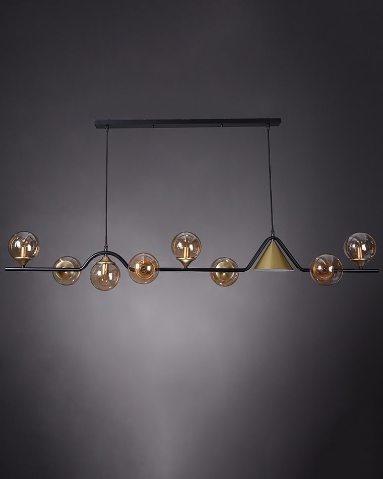 Lustre Linéaire en Globe de Verre