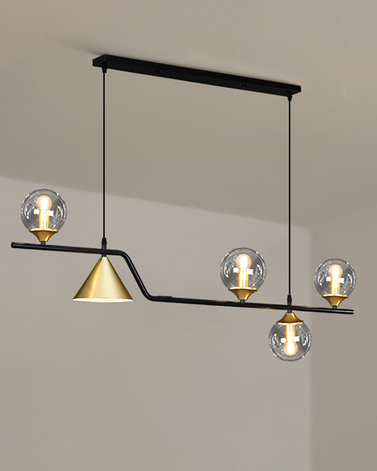 Lustre Linéaire en Globe de Verre
