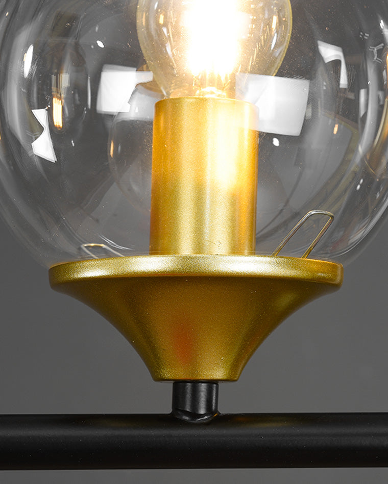 Lustre Linéaire en Globe de Verre
