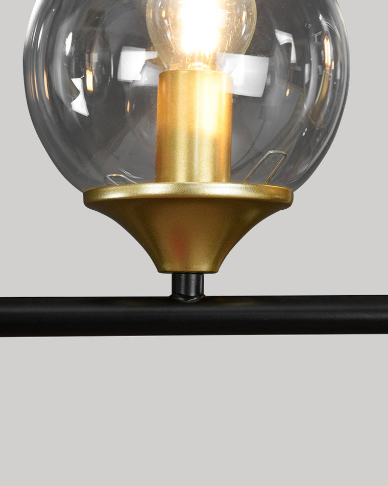 Lustre Linéaire en Globe de Verre