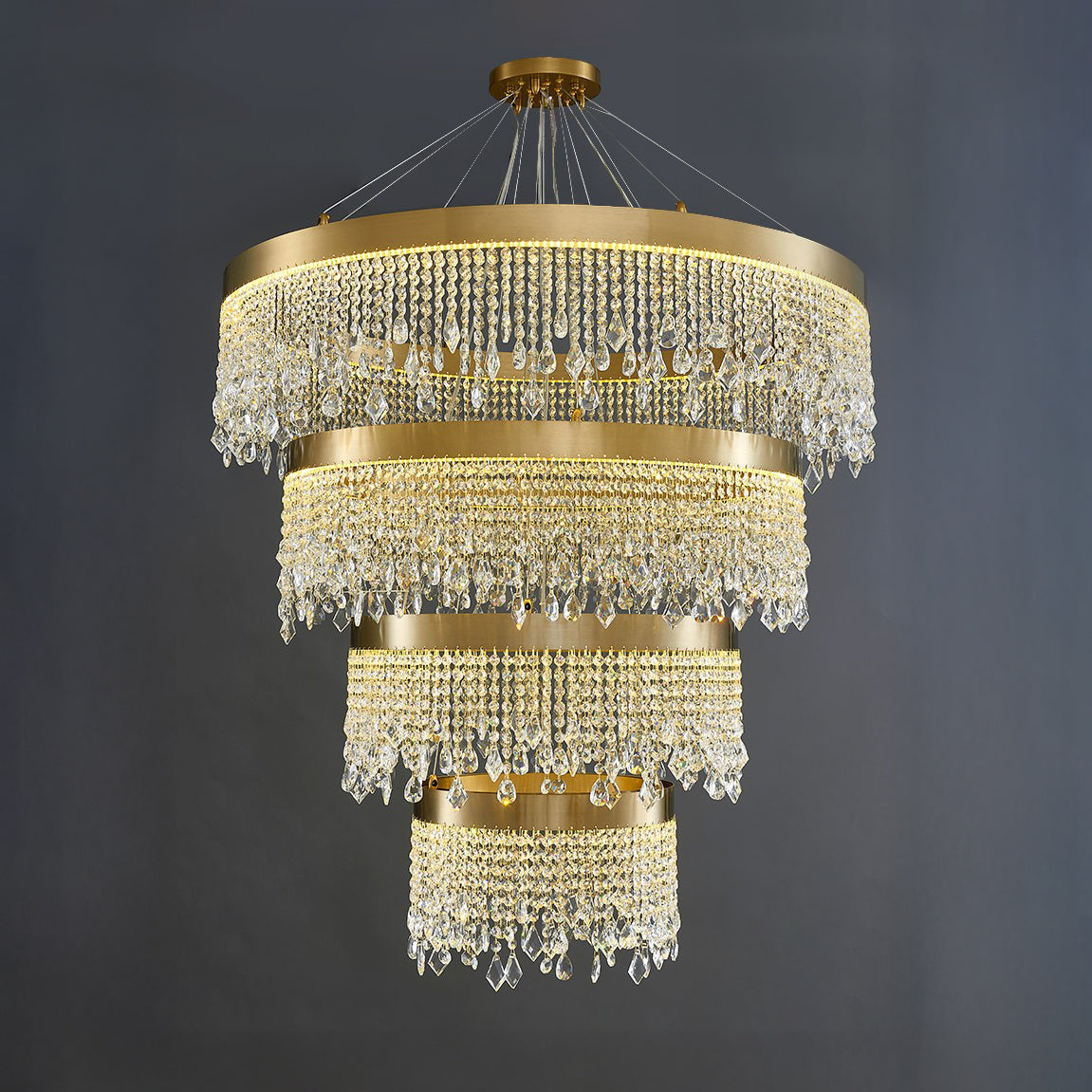 Cascading Crystal Chandelier