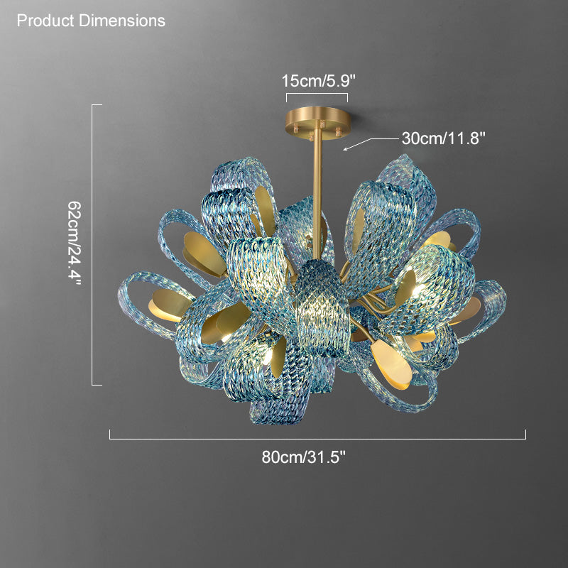Peacock Artistic Glass Chandelier