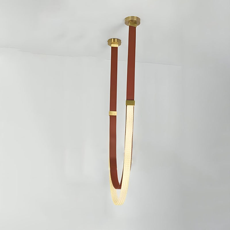 Lustre Suspendu Ruban Café