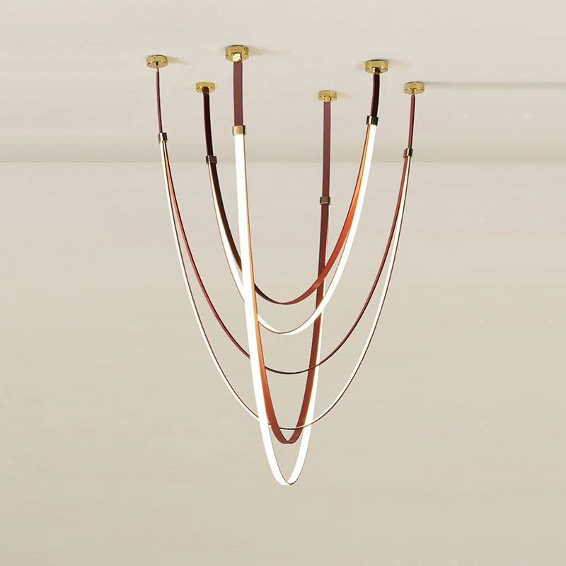 Lustre Suspendu Ruban Café