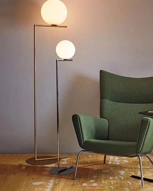 Lampadaire Globe en Verre