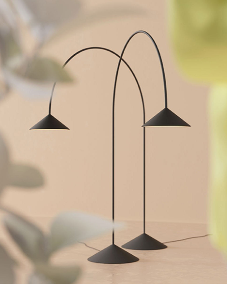 Arc Floor Lamp with Cone Shade